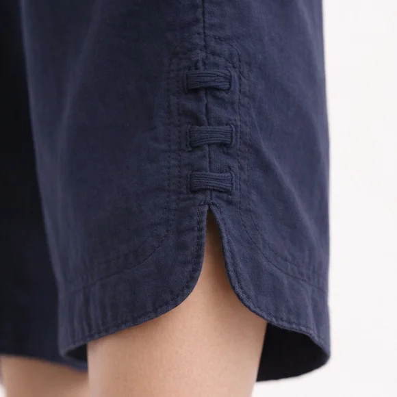 Erika Drawstring Elastic Waist Capris Blue Medium - Picture 6 of 11